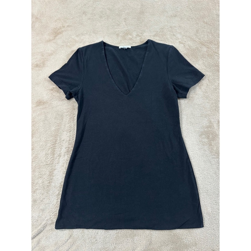 James Perse Short-Sleeved Womens Size 3 Small Navy Blue Shift Dresses Stretch